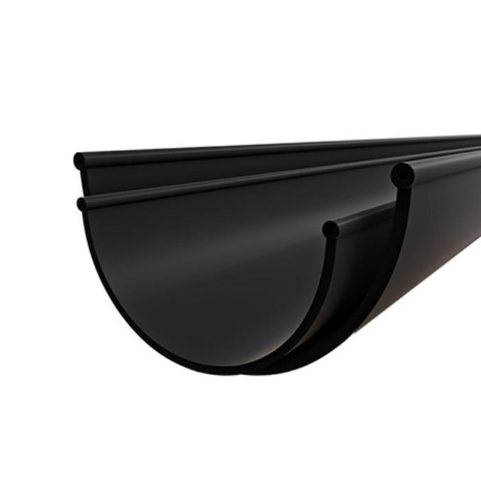 4 IN x 360 CM  / MEGALON Talang Air Pipa Belah PVC Hitam Batang