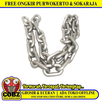 5/16 IN / NM Rantai Plastik PVC Talang Motor Anjing 9 MM Silver Meter