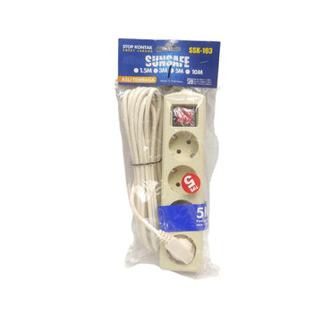 4 LUBANG x 500 CM / SUNSAFE Stop Kontak Colokan Terminal Kabel 5 M