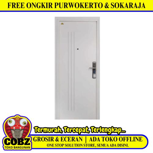 5 CM x 90 CM x 210 CM / FORTRESS FORT 90.12 SINGLE Pintu Kamar Mandi Baja White Set