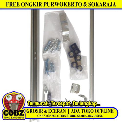 180 CM / BENELOCK J3 Rel Pintu Geser Sliding Door + Roda Set