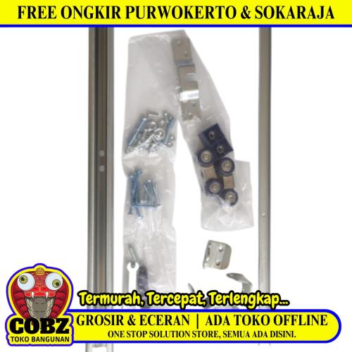 180 CM / BENELOCK J3 Rel Pintu Geser Sliding Door + Roda Set