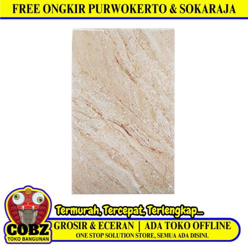 25 CM x 40 CM / UNO JASMINE Keramik Dinding Kamar Mandi Glossy Cream D us