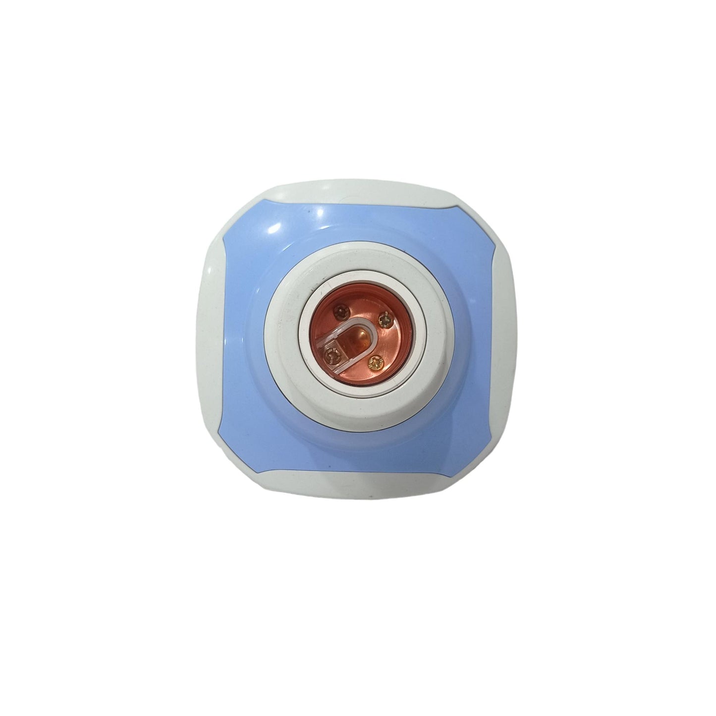 ZODIAK Fitting Tempat Lampu Plafon Atap Tempel Kotak Besar Biru