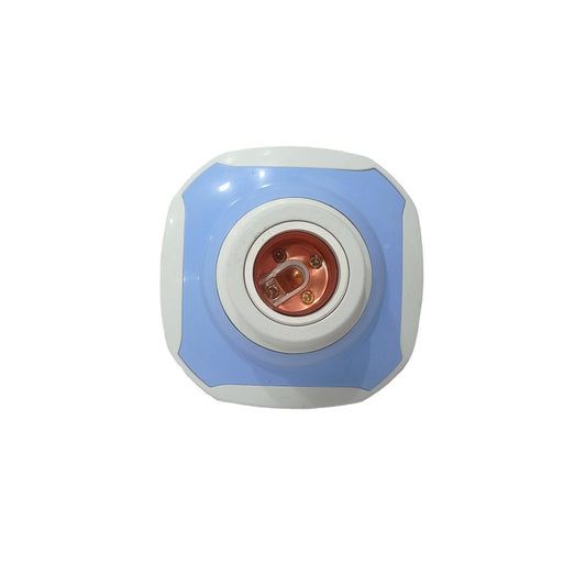 ZODIAK Fitting Tempat Lampu Plafon Atap Tempel Kotak Besar Biru