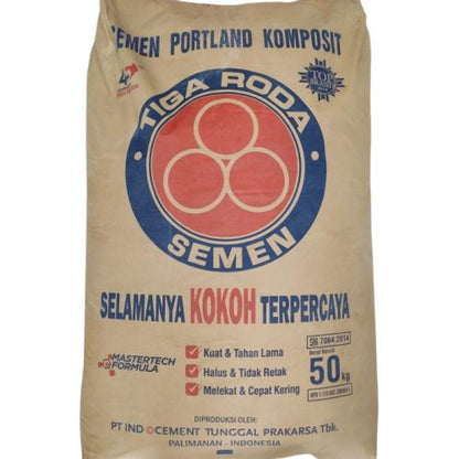 50 KG / TIGA RODA Semen Abu Abu SNI Sak