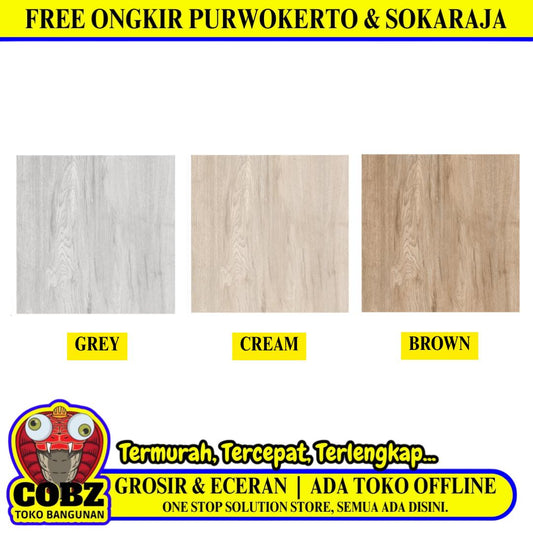 40 CM x 40 CM / ASIA TILE OAKWOOD Keramik Lantai Rumah Glossy Dus
