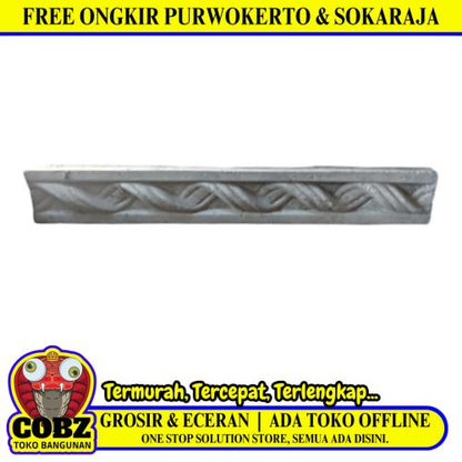 50 CM / KT Anyam List Profil Beton Lisplang Tempel Plafon Tembok GRC Biji