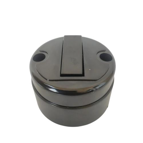 BROCO Saklar Roset Tunggal Single Engkel Tanam IB Inbow Hitam