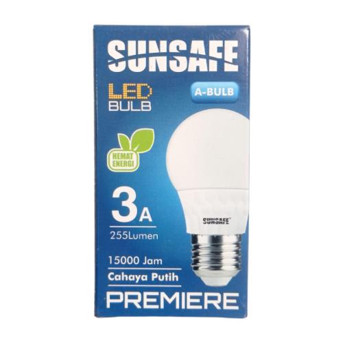 3 WATT / SUNSAFE Premier LED Lampu Bohlam Bulb Putih