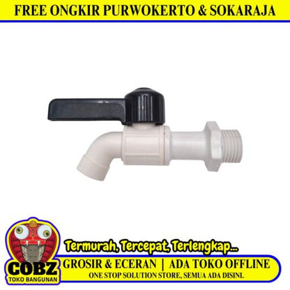 1/2 IN / VINO 02 Kran Air Tembok Taman Kamar Mandi Plastik PVC