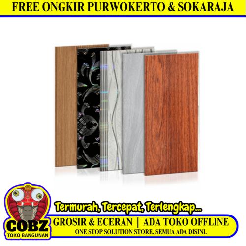 8 MM x 200 MM x 4 M / ALDERON Plafon Gypsum GRC U PVC Hotstamping Lembar