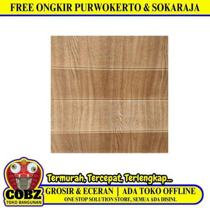 3.5 MM x 70 CM x 70 CM / COBZ SMBY-3 Wallpaper Foam Sticker Kayu Coklat Lembar