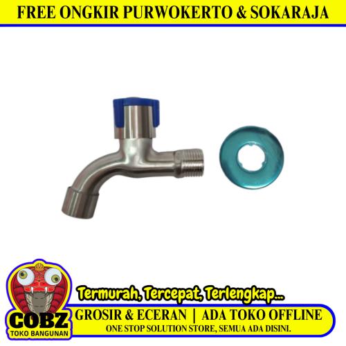 1/2 IN / COBZ CBABC07 Kran Air Tembok Taman Kamar Mandi Stainless