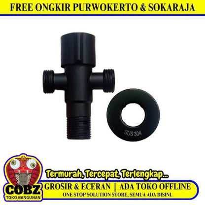 1/2 IN / ONDA SUS 304 Stop Kran Air Cabang Tee Shower Kloset Stainless