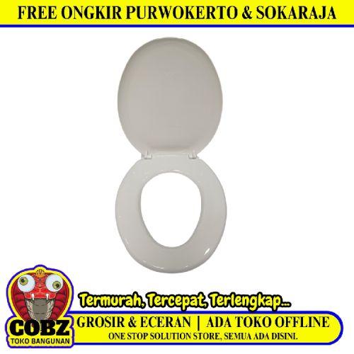 TECHPLAS Tutup Kloset Duduk Monoblok Seat Cover Standard PVC Cream Set