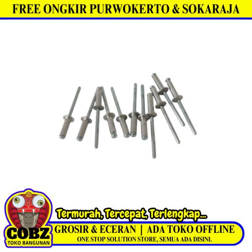 4 MM x 12.7 MM / TM Paku Rivet Keling Tang Rivet Ecer Biji