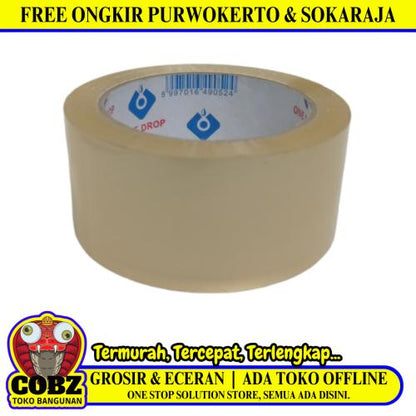 48 MM / ONE DROP Isolasi Selotip Lakban Stationary Tape Transparan