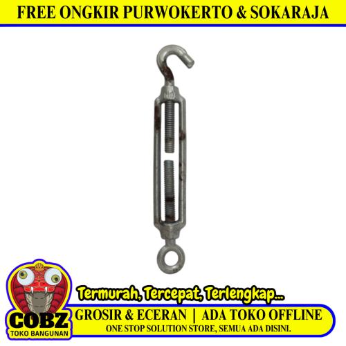 M 10 / Span Skrup Jarum Keras Kawat Turn Buckle 3/8 IN Silver