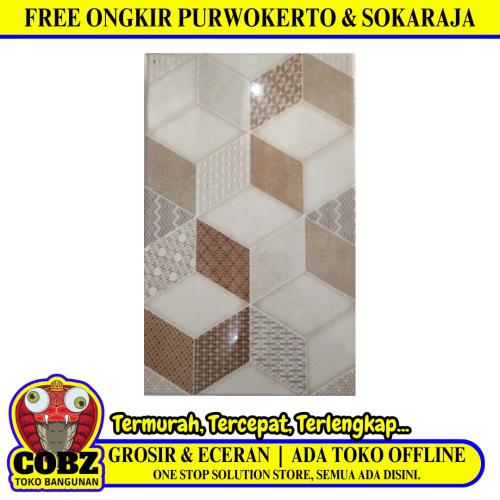 25 CM x 40 CM / UNO TITAN Keramik Dinding Kamar Mandi Glossy Beige Dus