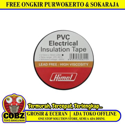 3 IN / HIMEL Isolasi Kabel Listrik Tahan Panas Electrical Tape Hitam