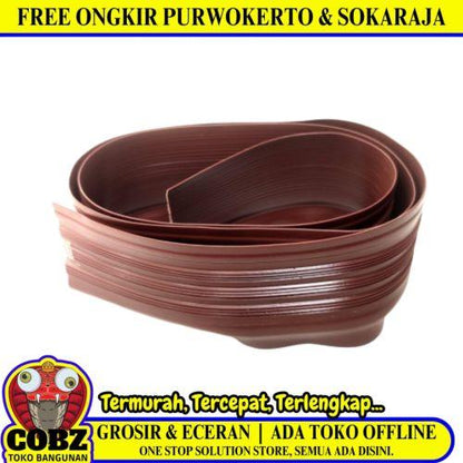 6 CM x 100 CM / NM List Karet Tangga Stepnosing Coklat