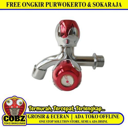 1/2 INCH / SPOT KRAN Kran Air Cabang Double Shower Mesin Cuci Stainless