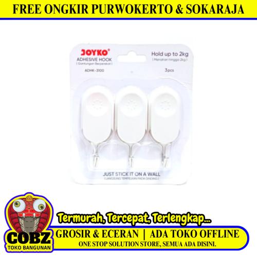 JOYKO ADHK-3100 Kapstok Cantel Gantungan Baju Dinding Mini PVC Set