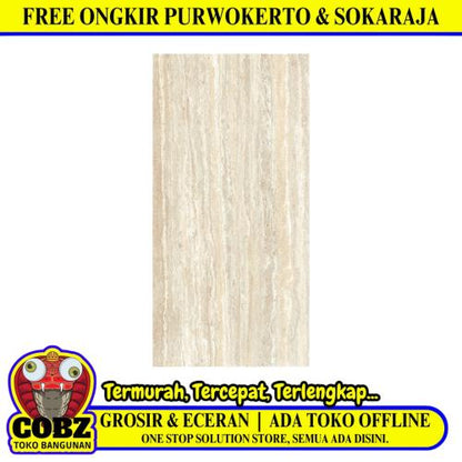 30 CM x 60 CM / PLATINUM TACOMA CREAM Granit Dinding Glossy Dus