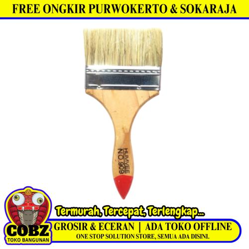 4 IN / HUMVEE Kuas Cat Tembok Kayu Besi Air Acrylic Paint Brush