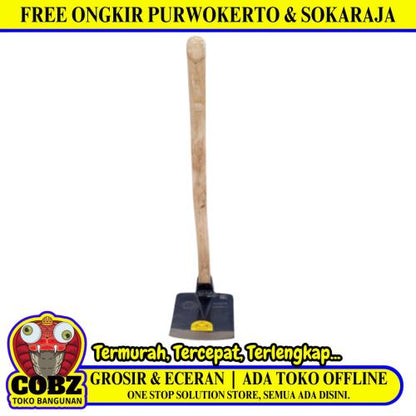 CARL SHCLIEPER Mata Pacul Cangkul Tani Kebun Tanaman Baja Plus Gagang Kayu Set