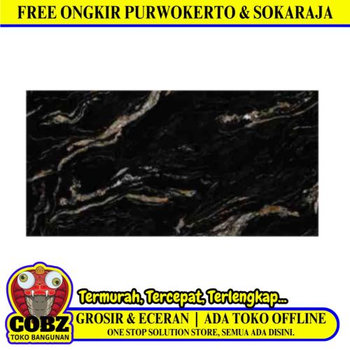 90 CM x 180 CM / SERENITY NEVADA NOIR Granit Lantai Rumah Glossy Dus