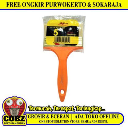 5 IN / XANDER Kuas Cat Tembok Kayu Besi Air Acrylic Paint Brush