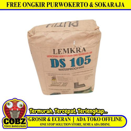 5KG / LEMKRA DS105 Semen Waterproofing Pelapis Anti Bocor Putih Sak