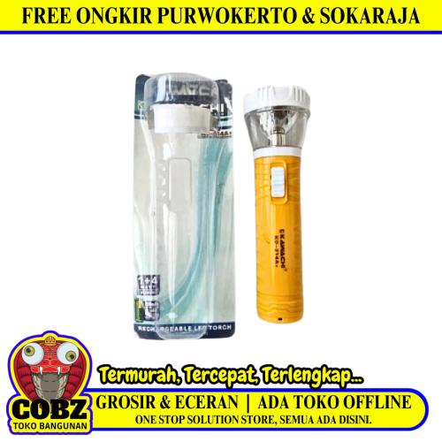 1 WATT + 4 WATT / KAWACHI KD-214A Senter LED Charge Fitting Colok + Lampu Meja