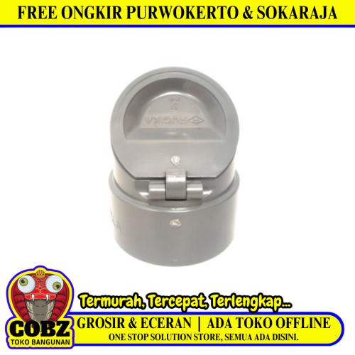 3 IN / RUCIKA D Back Flow Valve Fitting Tutup Katup Pipa PVC