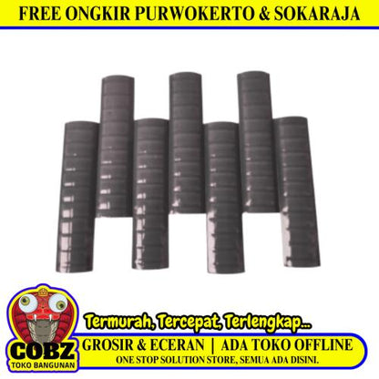 10 CM / TM Kuku Macan Bon Bon Lis Keramik Garis Black Lembar