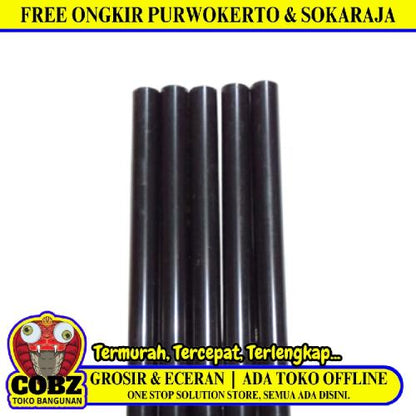 20 MM x 2.9 M / BOSS Listrik Pralon Paralon PVC Hitam Batang