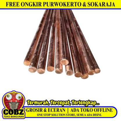16 MM x 2.5 M / TM Tiang Arde Stick Grounding Anti Petir Tembaga Batang