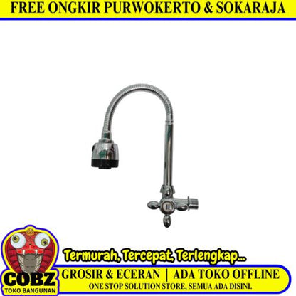 1/2 IN / HOM HBABI02 Kran Angsa Fleksibel Sink BCP Tembok Stainless