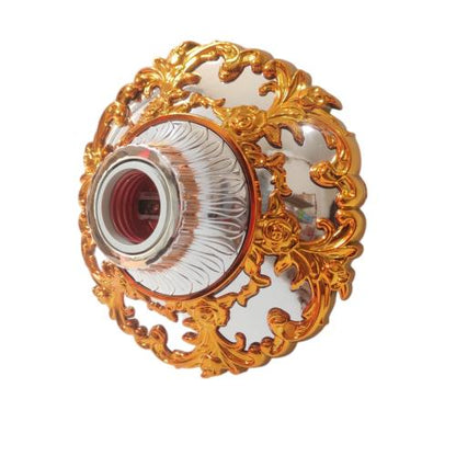 TRM 1819 Fitting Tempat Lampu Plafon Atap Tempel Motif Besar Gold