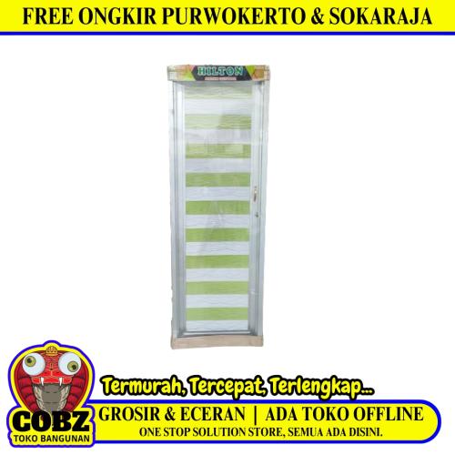 8 CM X 66 CM X 195 CM / HILTON 09 Pintu Kamar Mandi Galvalum Kiri Set