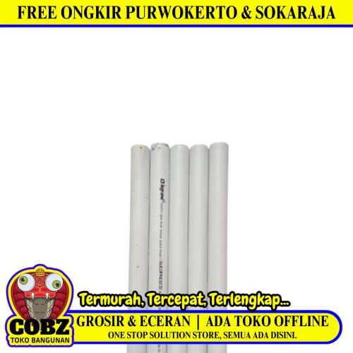 20 MM x 3 M / LEGRAND Pipa Listrik Pralon Paralon PVC Putih Batang