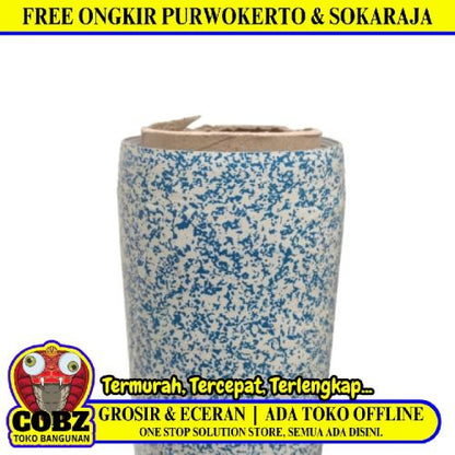 120 CM x 15 M / SHIZUOKA 03 Karpet Perlak Lantai Meja Vinyl PVC Biru Roll