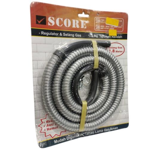 180 CM / SCORE Selang Regulator Gas LPG Kompor Dapur Standar Saja