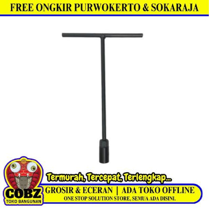 17 MM / TEKIRO Kunci Sok Shock Socket T Type Wrench Hitam