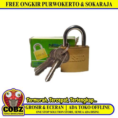 32 MM / NISHIO Gembok Pintu Pagar Padlock Anti Maling Leher Pendek