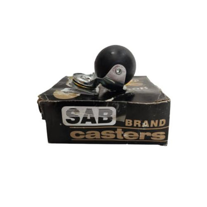 2 IN / SAB TG-50B TURBO  Roda Hidup Trolly Bulat Plat 50 MM Karet Hitam 4 Pcs Dus