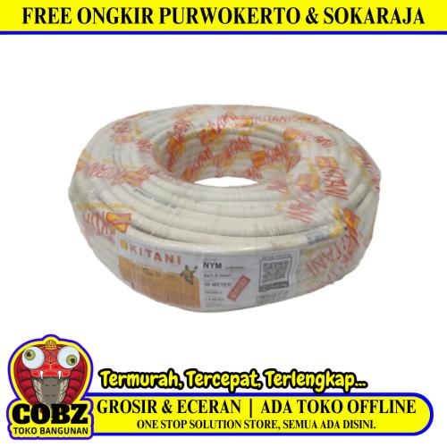 4 INTI x 1.5 MM x 50 M / KITANI NYM Tunggal Kabel Tembaga SNI Putih Roll