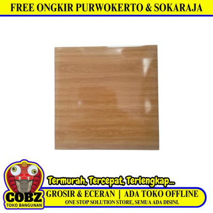 40 CM x 40 CM / ARWANA INDIANA Keramik Lantai Rumah Glossy Brown Dus